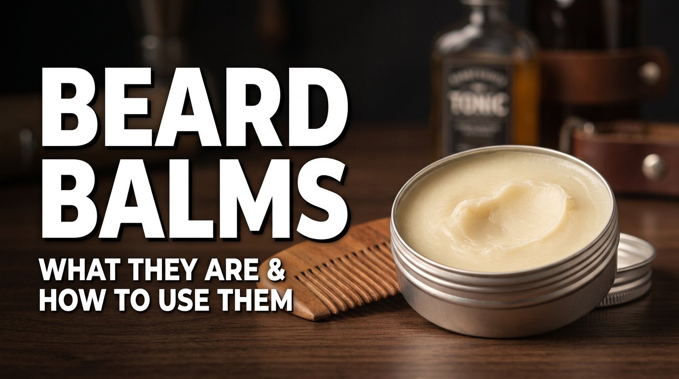 Beard balm for men used to moisturize and style facial hair